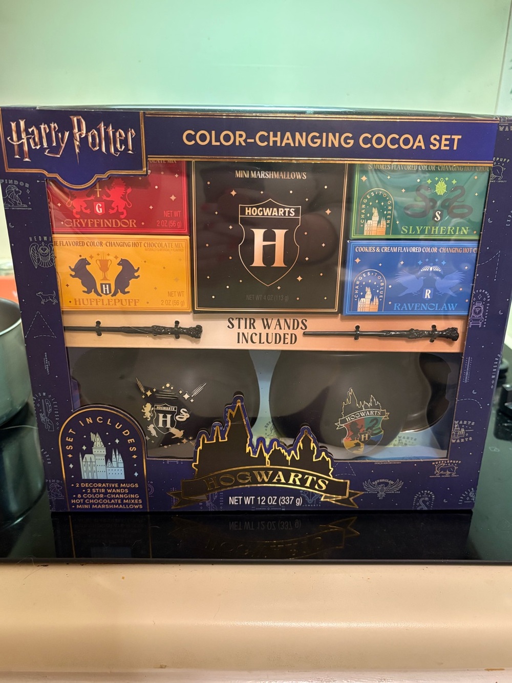 Harry Potter Color-Changing Cocoa Set with Stir Wands - New In Box
